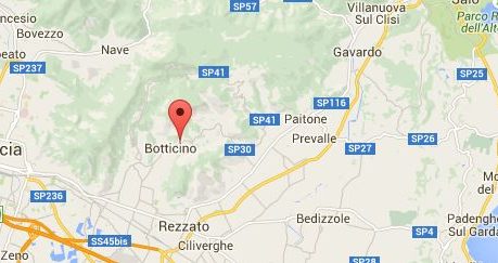 botticino town located in italy map pin